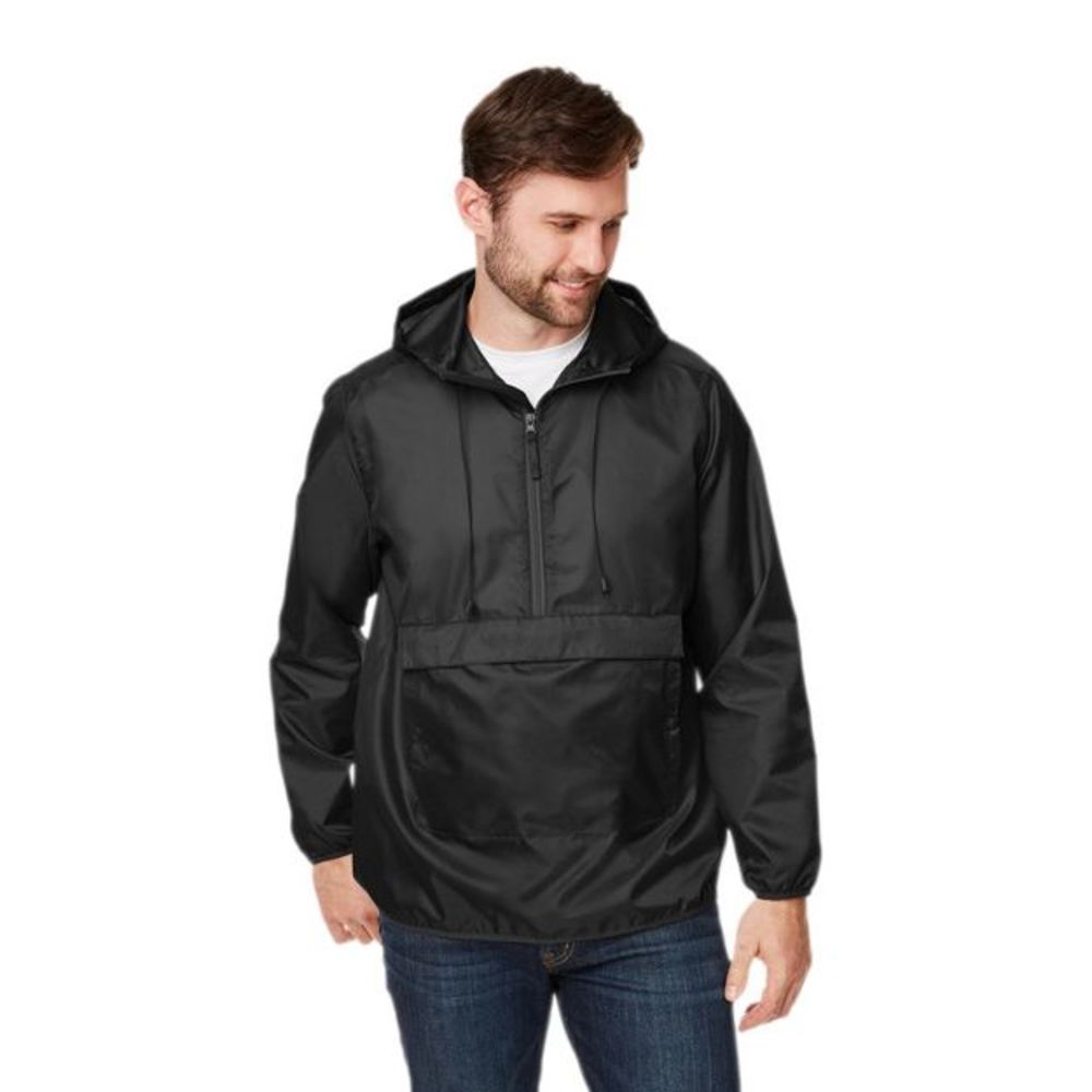 TT77 Team 365 Adult Zone Protect Packable Anorak Jacket Black 3XL